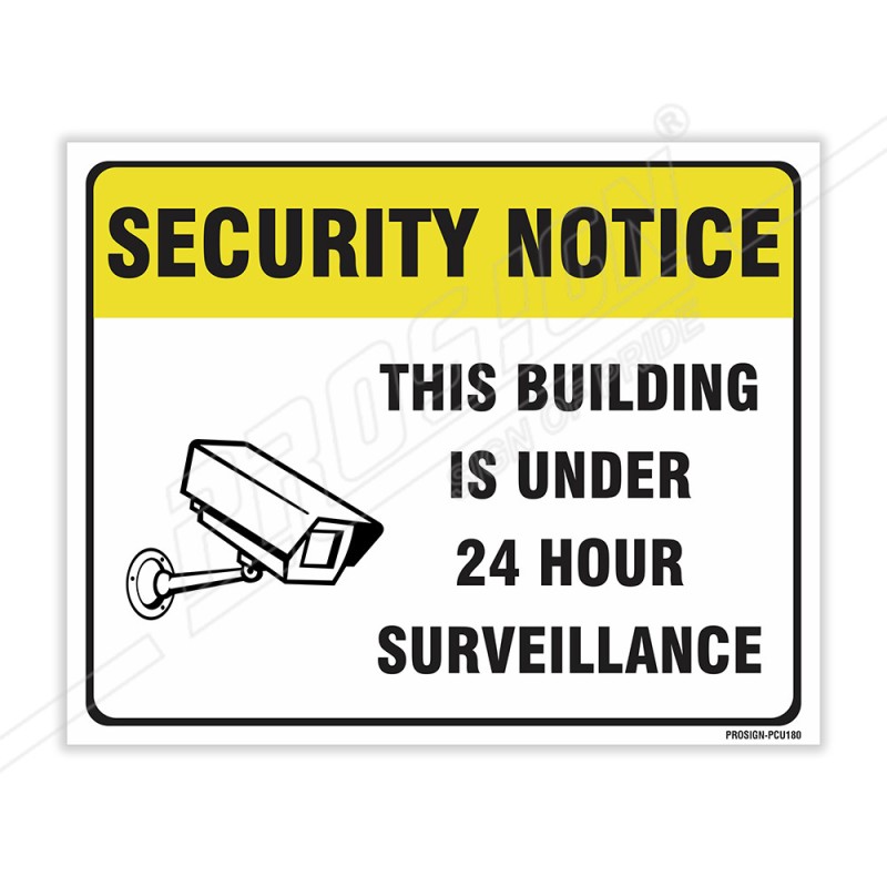 thumbnail image 2 of Bazic Security Notice Sign – 9x12 Inch – Bright Plastic – 2 Pack – S-55 2 of 3