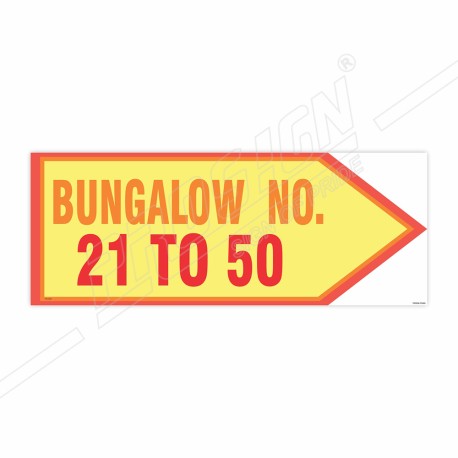 Bungalow Number Sign| Protector FireSafety