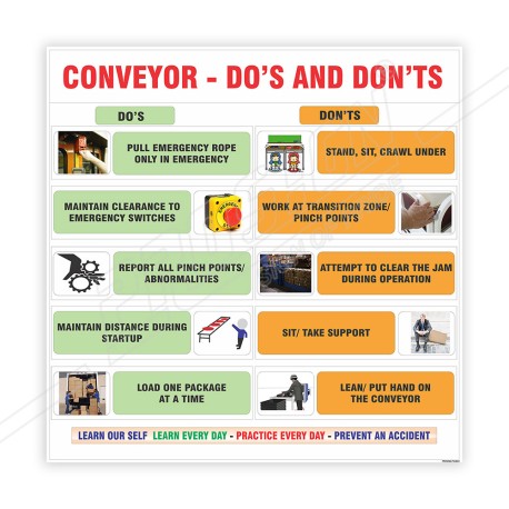 Conveyor Does And Don'ts Sign| Protector FireSafety