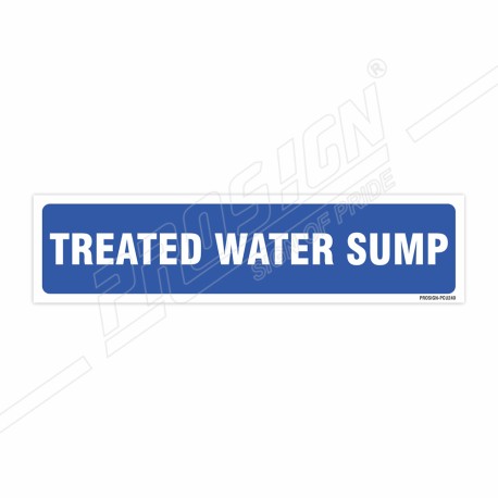 Treated Water Sump Sign| Protector FireSafety