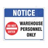 Warehouse Personnel Only Sign| Protector FireSafety