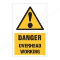 Danger Overhead Working Sign| Protector FireSafety