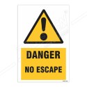 Danger No Escape Warning Sign| Protector FireSafety