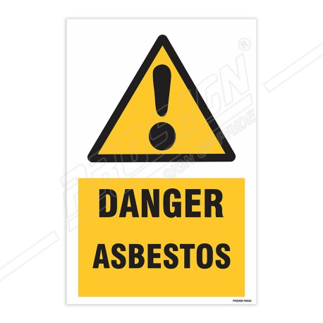 Danger Asbestos Warning Sign| Protector FireSafety