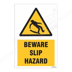 Beware Slip Hazard Warning Sign| Protector FireSafety