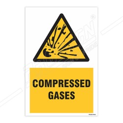 Compressed Gases Warning Sign| Protector FireSafety