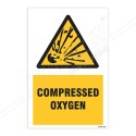 Compressed Oxygen Warning Sign| Protector FireSafety