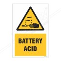 Battery Acid Warning Sign| Protector FireSafety