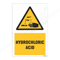 Hydrochloric Acid Warning Sign| Protector FireSafety