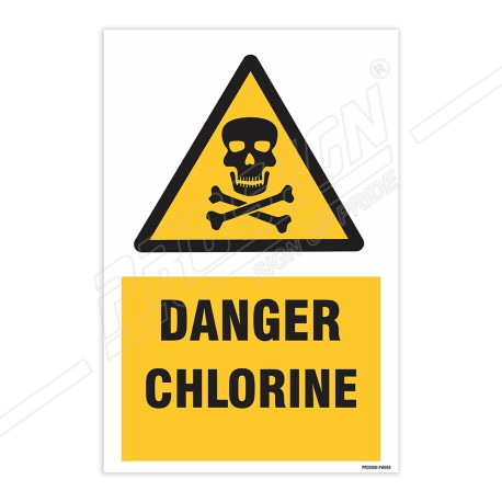 Danger Chlorine Warning Sign| Protector FireSafety