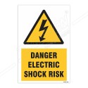 Danger Electric Shock Risk Warning Sign| Protector FireSafety