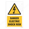 Danger Electric Shock Risk Warning Sign| Protector FireSafety