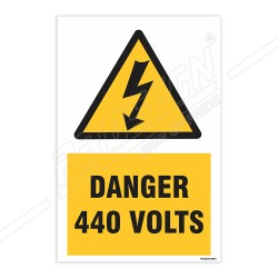 Danger 440 Volts Warning Sign| Protector FireSafety