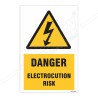 Danger Electrocution Risk Warning Sign| Protector FireSafety