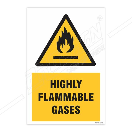 Highly Flammable Gases Warning Sign| Protector FireSafety