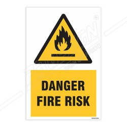 Danger Fire Risk Warning Sign| Protector FireSafety