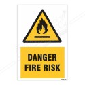 Danger Fire Risk Warning Sign| Protector FireSafety