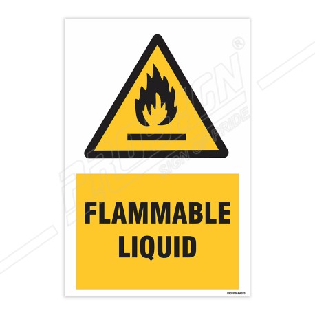 Flammable Liquid Warning Sign| Protector FireSafety