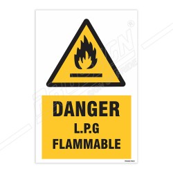 Danger L.P.G. Flammable Warning Sign| Protector FireSafety