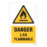 Danger L.P.G. Flammable Warning Sign| Protector FireSafety