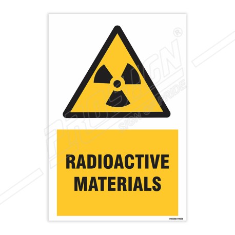 Radioactive Material Warning Sign| Protector FireSafety