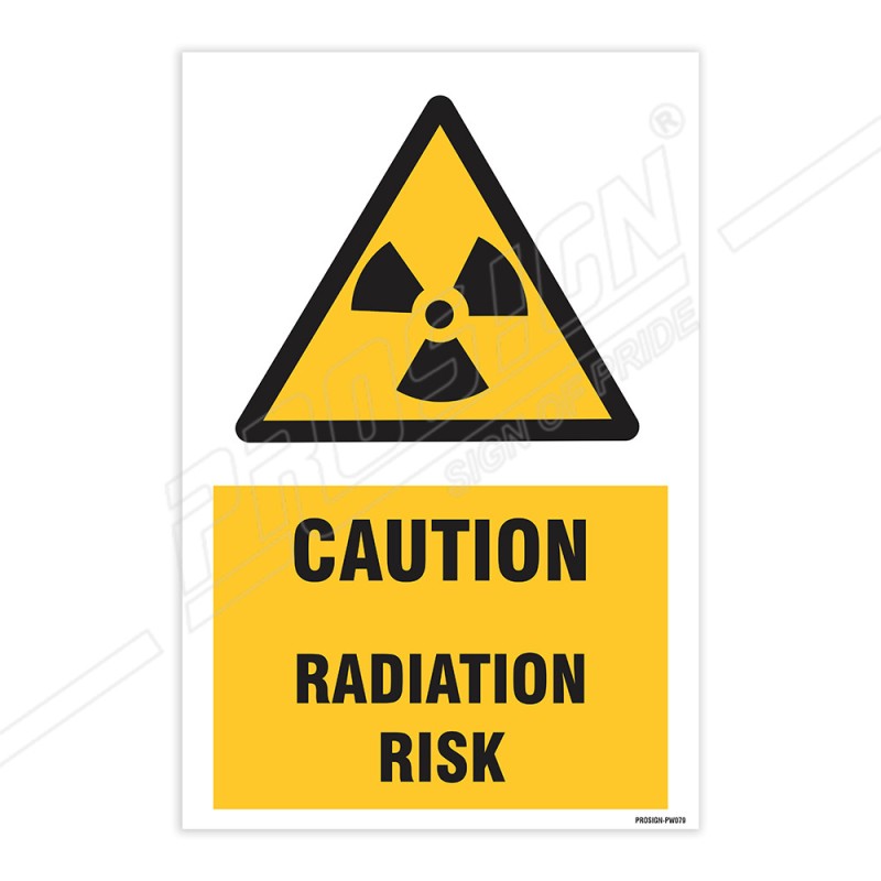 VSafety Signs Cartello Pericolo Radiazioni - 150x200 Mm, Plastica Rigida 1 Mm, Nero/Giallo, Conforme EN ISO 7010