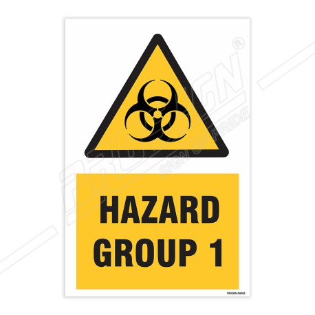 Hazard Group 1 Warning Sign| Protector FireSafety