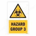 Hazard Group 3 Warning Sign| Protector FireSafety