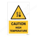 Caution High Temperature Warning Sign| Protector FireSafety