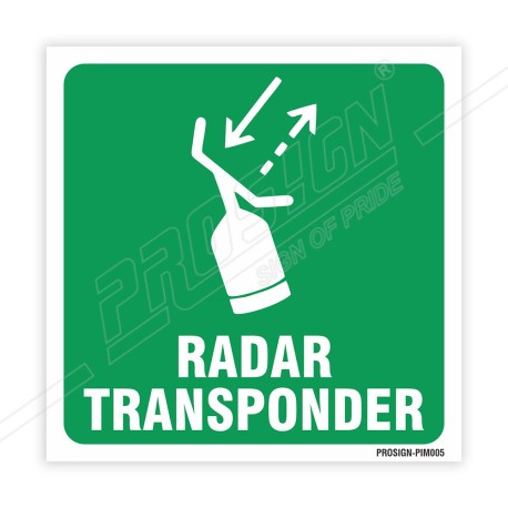 Radar Transponder IMO Sign| Protector FireSafety