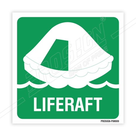 Life raft IMO Sign| Protector FireSafety