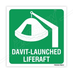 Davit launched Life Raft IMO Sign| Protector FireSafety