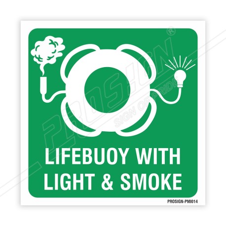 Lifebuoy With Light And Smoke IMO Sign| Protector FireSafety
