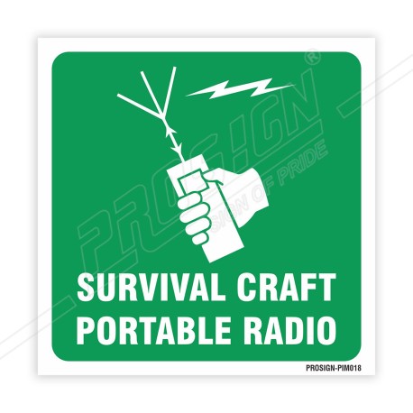 Survival Craft Portable Radio IMO Sign| Protector FireSafety