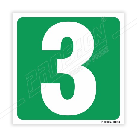 3 Number IMO Sign| Protector FireSafety