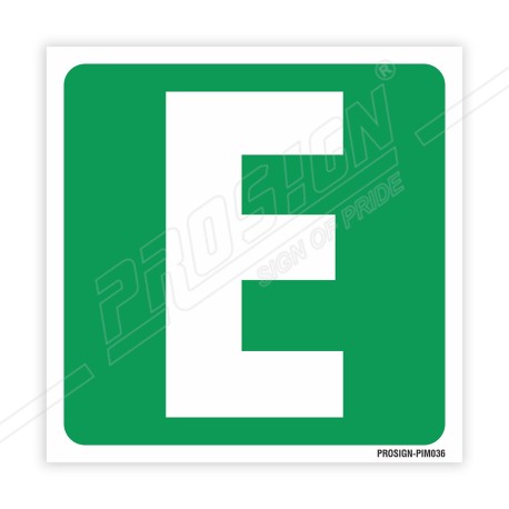 E Letter IMO Sign| Protector FireSafety