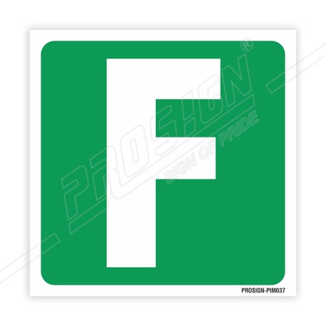 F Letter IMO Sign| Protector FireSafety