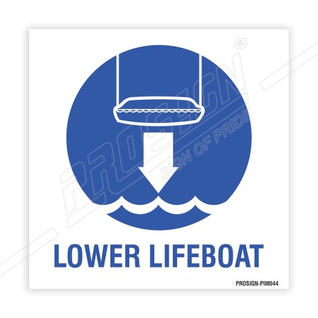 Lower Lifeboat IMO Sign| Protector FireSafety