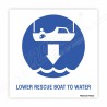 Lower Rescue Boat To Water IMO Sign| Protector FireSafety