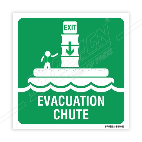 Evacuation Chute IMO Sign| Protector FireSafety