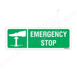 Emergency Stop I MO Sign| Protector FireSafety