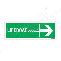 Lifeboat Right Arrow IMO Sign| Protector FireSafety