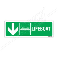 Lifeboat Left Down Arrow IMO Sign| Protector FireSafety
