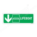 Lifeboat Left Down Arrow IMO Sign| Protector FireSafety