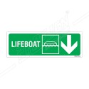 Lifeboat Right Down Arrow IMO Sign| Protector FireSafety