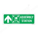 Assembly Station Left Up Arrow IMO Sign| Protector FireSafety