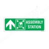 Assembly Station Left Up Arrow IMO Sign| Protector FireSafety
