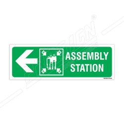 Assembly Station Left  Arrow IMO Sign| Protector FireSafety