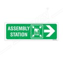 Assembly Station Right  Arrow IMO Sign| Protector FireSafety