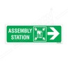 Assembly Station Right  Arrow IMO Sign| Protector FireSafety